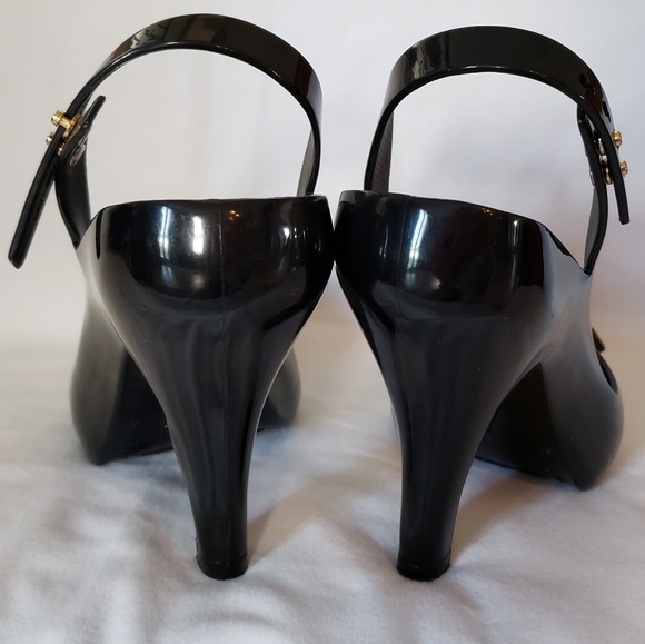 Melissa & Jason Wu Black Lady Dragon Slingbacks - Picture 3 of 6